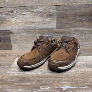 Dunahm Captain Brown Leather Boat Shoes Men's Size 10